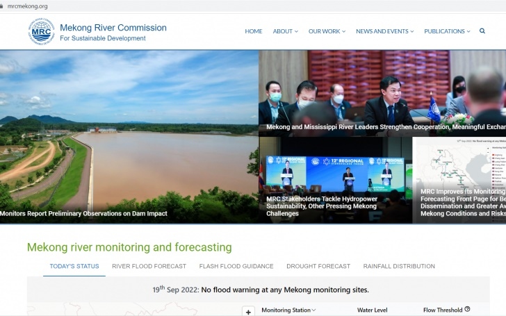 Ủy hội sông Mekong Quốc tế cải thiện web giám sát và dự báo lũ
